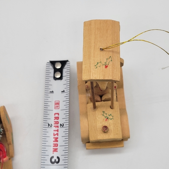 Lot of 4 Christmas Vintage Wood Figurines Made in Taiwan Colorful - Picture 10 of 12